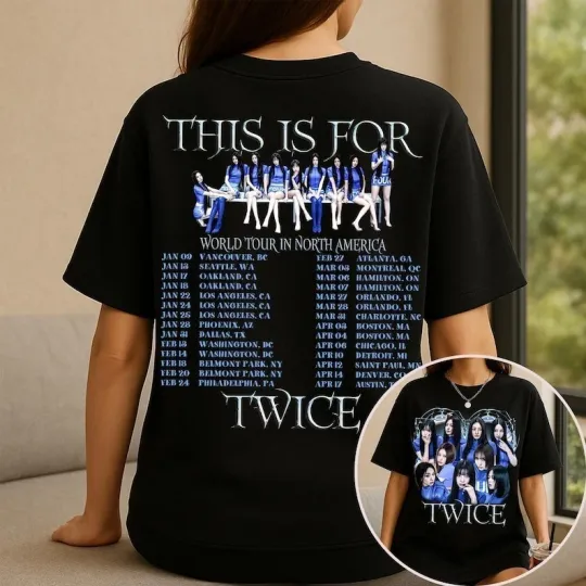 Discover Twice This Is For World Tour In US 2026 T-shirt