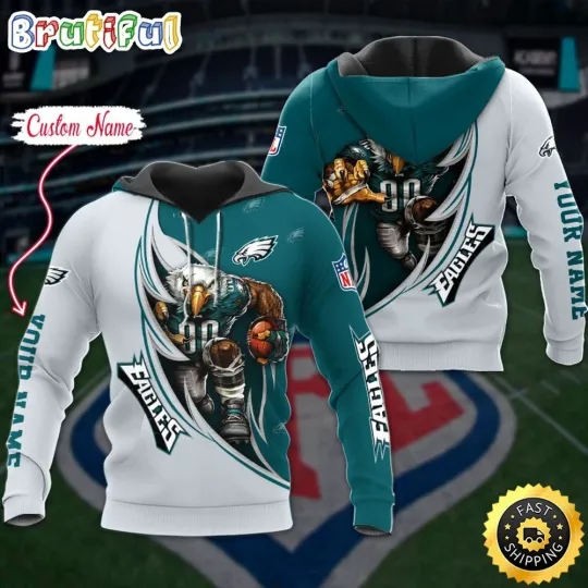 Discover Personalized Philadelphia Football Team Eagless Hoodie 3D Hoodie