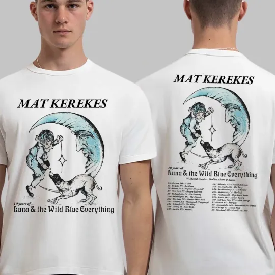 Discover Mat Kerekes 10 Years Of Luna And The Wild Blue Everything 2026 T-Shirt