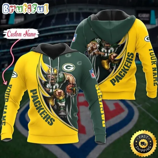 Discover Personalized Green Bay Football Team Packerss 3D Hoodie