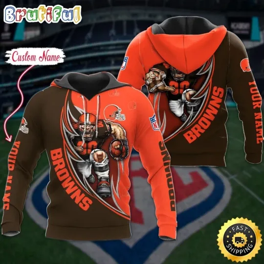 Discover Personalized Cleveland Football Team Brownss 3D Hoodie