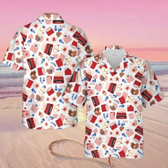 Discover Valentine’s Day Hawaiian Shirt, Love Letter Aloha Shirt, Romantic Valentine Butt