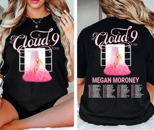 Discover Megan Moroney Shirt, Cloud 9 Tour Music Concert Shirt, Vintage Moroney T-Shirt
