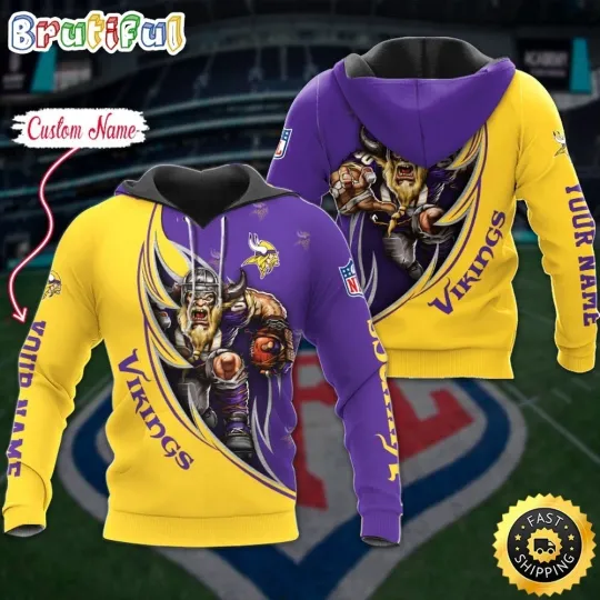 Discover Personalized Minnesota Football Team Vikingss 3D Hoodie