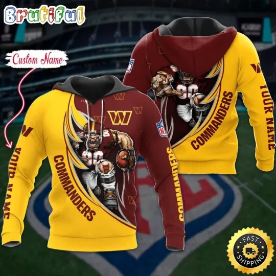 Discover Personalized Washington Football Team Commanderss 3D Hoodie