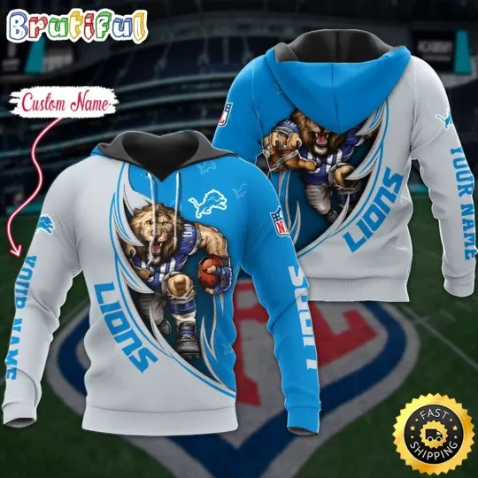 Discover Personalized Detroit Football Team Lionss 3D Hoodie