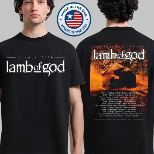 Lamb Of God Europe 2026 Summer Tour T-Shirt