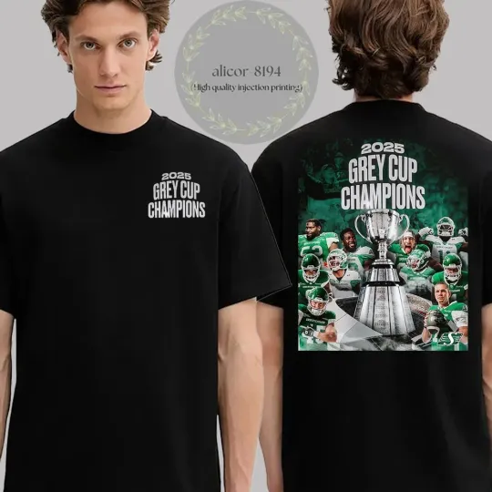 Discover 2025 Grey Cup Champions Are Saskatchewan Roughriders Two Sided Unisex T-Shirt