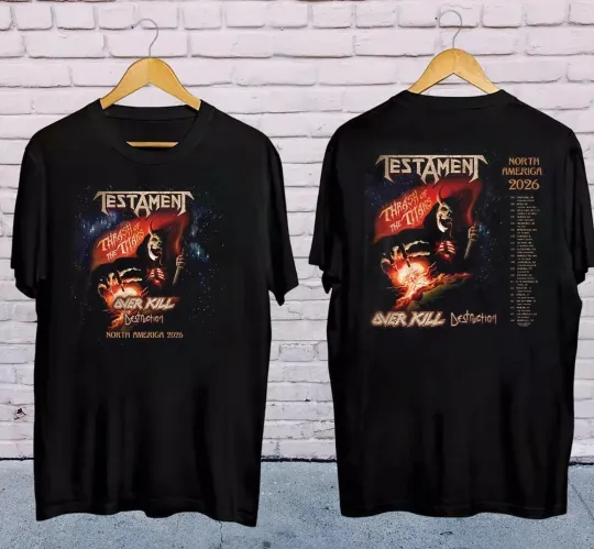 Discover Testament Thrash Of The Titans North America Tour 2026 Shirt