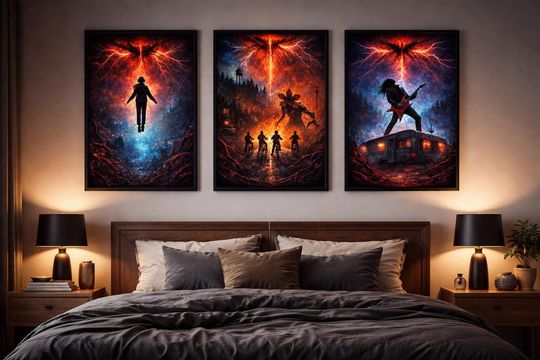 Stranger Things Poster - Retro Gothic Wall Art Prints