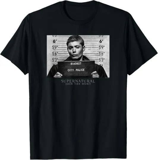 Discover Supernatural Dean Winchester City Police Mugshot T-Shirt