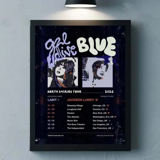 Discover Galdive Blue North America Tour 2026 Schedule Dates Home Decor Poster