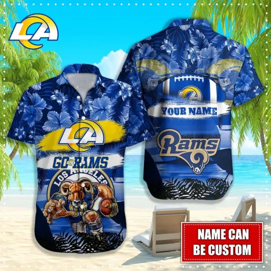 Discover Personalize Los Angeles Football Team LA Ramss Hawaiian Shirt