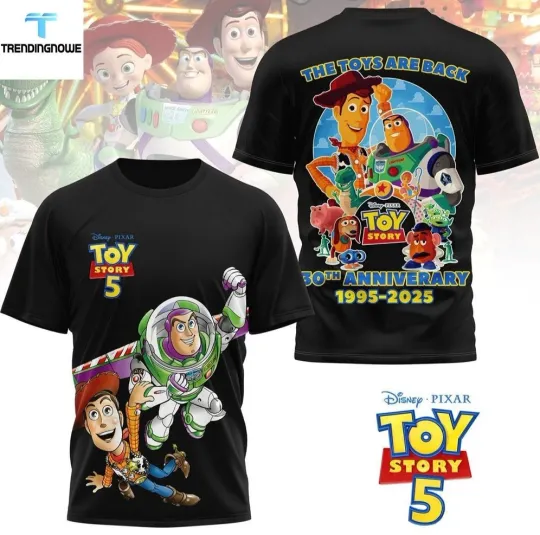 Discover Inspired Toy Story 5 30Th Anniversary Crew 3D T-Shirt