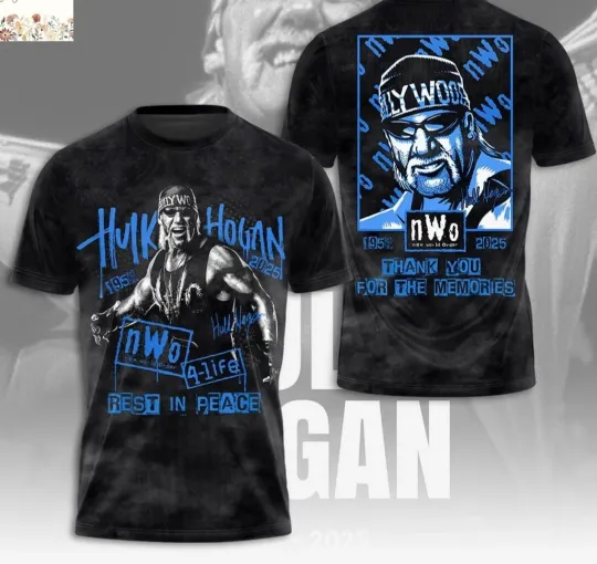 Discover Hulk Hogan RIP 1953-2025 Rest In Peace 3D T-Shirt