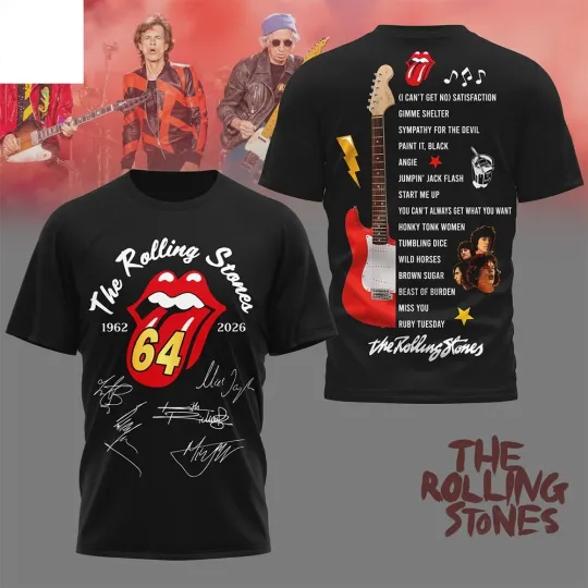 The Rolling Stones 64Th Anniversary 3D T-Shirt 2026 Rock Band Fan Gift Reprint