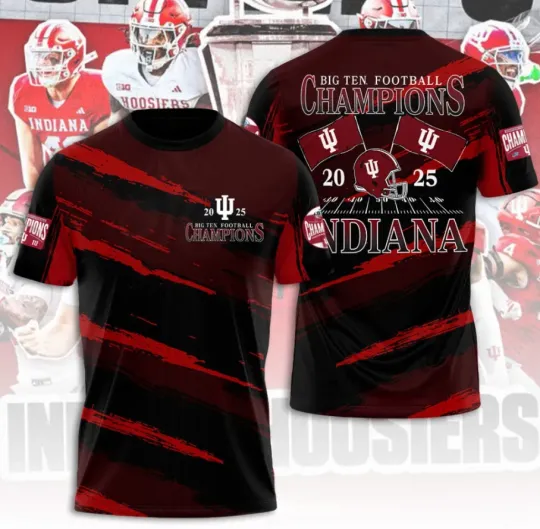 Discover Indianaa Hoosier1 Football 3D T-Shirt Unisex Fullsize