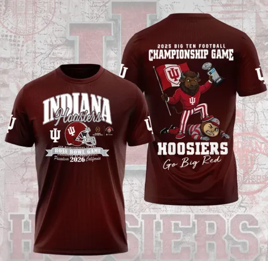 Discover Indianaa Hoosierr Football 3D T-Shirt Fullsize