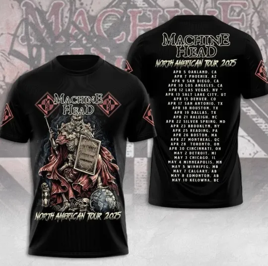 Discover Band Machine Head North American Tour AOP 3D T-Shirt