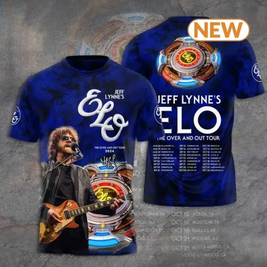 Discover Rare Jeff Lynne Electric Light Orchestra 3D T-shirt