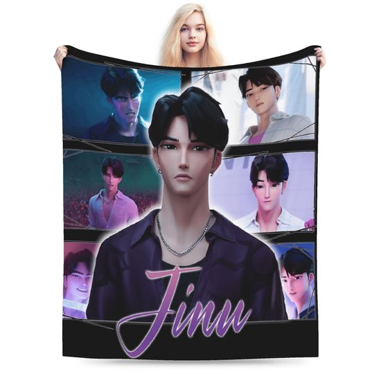 Discover K-Pop Demon Hunters Jinu Saja Boys  Fleece Blanket