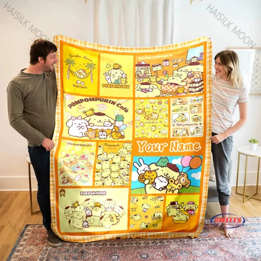 3D Sanrio Pompompurin Collection Cartoon Blanket