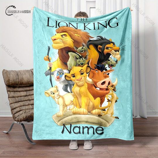 Discover Customized Name Personalized Blanket Disney The Lion King  Fleece Blanket