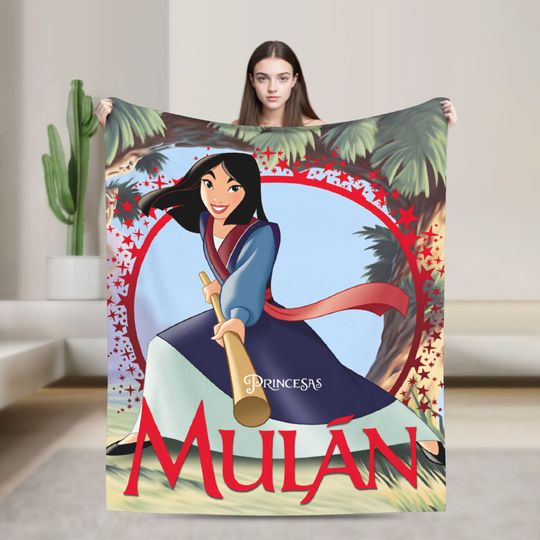 Mulan Princess Beaty Cartoon Blanket
