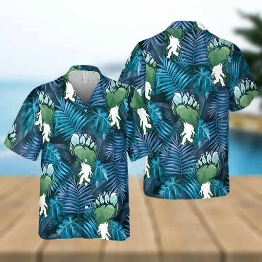 Discover Bigfoot Hawaiian Surfing Shirt