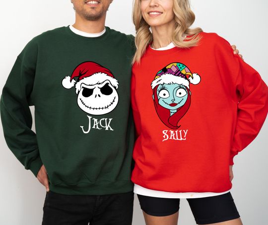 Discover Christmas Before Nightmare Couple T-shirt, Jack Skellington & Sally Custom Sweat, Christmas Mathing Hoodie, Oogie Boogie Bash Sweatshirt