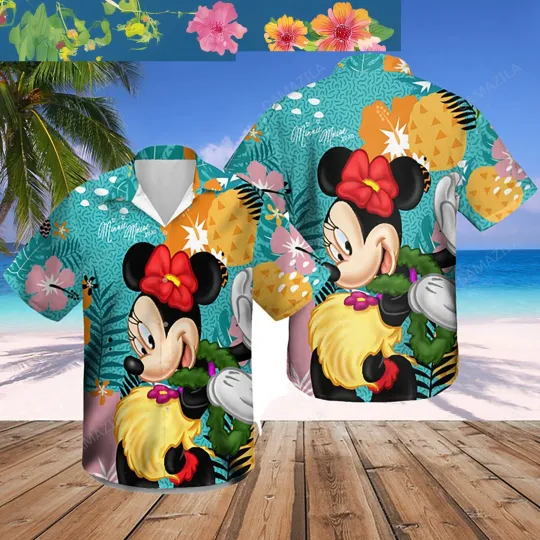 Discover Minnie Mouse Walt Disney Signature Hawaiian Shirt