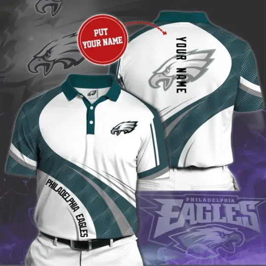 Discover Personalized Philadelphia Football Team Eagless Polo Shirt, Gift For Fan, Gift For Men