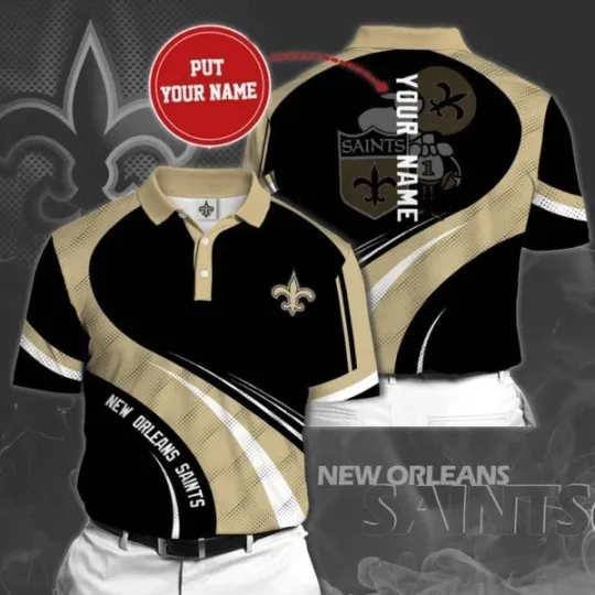 Discover Personalized New Orleans Football Team Saintss Polo Shirt, Gift For Fan, Gift For Men