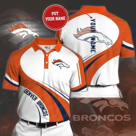 Discover Personalized Denver Football Team Broncoss Polo Shirt, Gift For Fan, Gift For Men