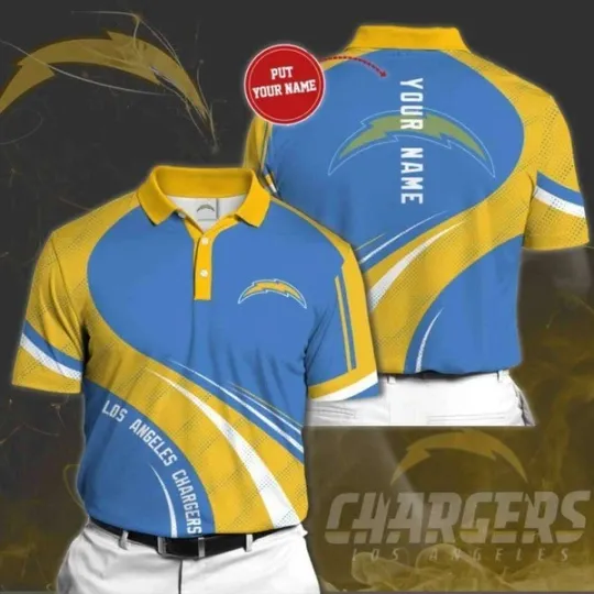 Discover Personalized Los Angeles Football Team Chargerss Polo Shirt, Gift For Fan, Gift For Men