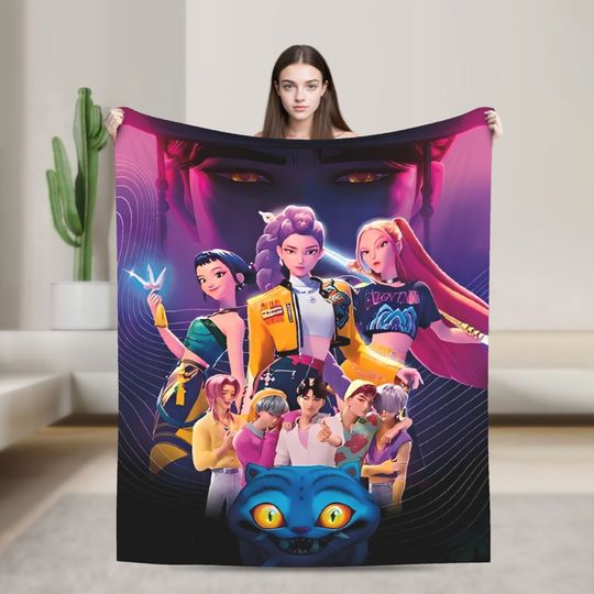Discover K-Pop Demon Hunters Fleece Blanket