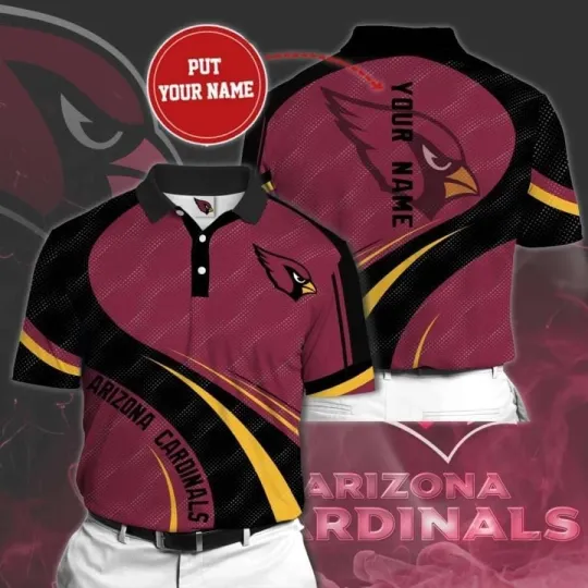 Discover Personalized Arizonna Football Team Cardinalss Polo Shirt, Gift For Fan, Gift For Men