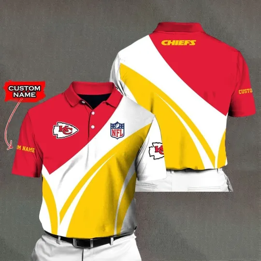 Discover Personalized Kansas City Football Team Chiefss Polo Shirt, Gift For Fan, Gift For Men