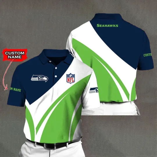 Discover Personalized Seattle Football Team Seahawkss Polo Shirt, Gift For Fan, Gift For Men
