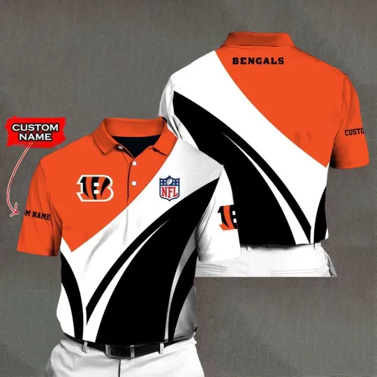 Discover Personalized Cincinnati Football Team Bengalss Polo Shirt, Gift For Fan, Gift For Men