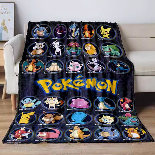 PKM Cartoon Anime Fleece Blanket