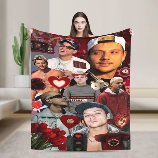 Discover PLK French Rapper Fleece Blanket