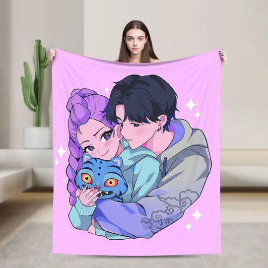 Discover Rumi Jinu K-Pop Demon Hunters Fleece Blanket