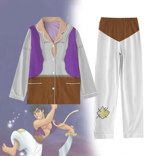 Discover Aladdin Cosplay Costume Christmas Gift For Fan Festive Holiday Pajamas Set
