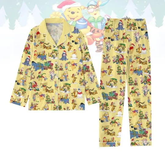 Discover Pooh Bear Vs Friends Happy Holiday Winnie The Pooh Christmas Pajamas Set
