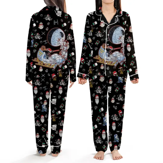Discover Star Wars Space Ship Battle Sleigh Ride Galaxy's Edge Pajamas Set