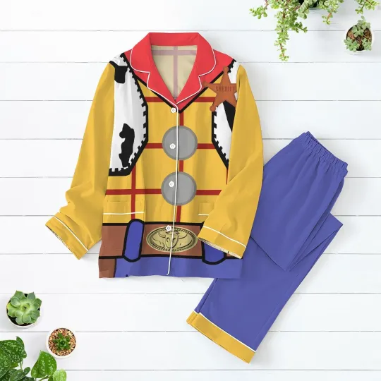 Discover Pixar Toy Story Sheriff Woody Cosplay Costume Christmas Gift Pajamas Set