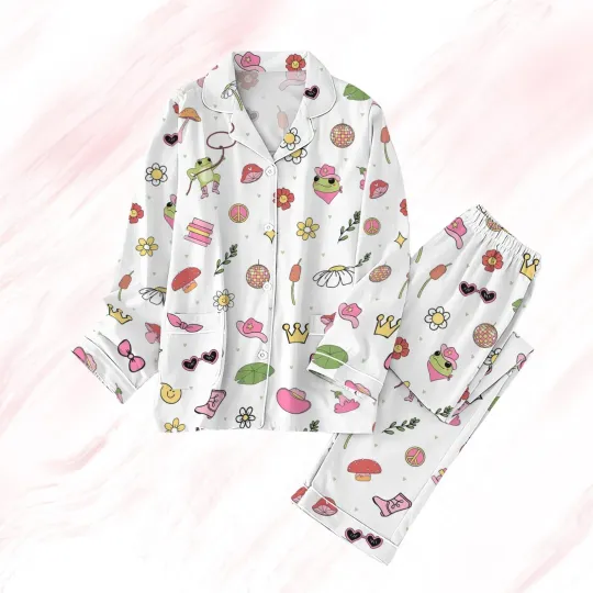 Discover Cute Frog Pajamas Family, Frog Pajamas Women, Gift For Her, Valentine Gift
