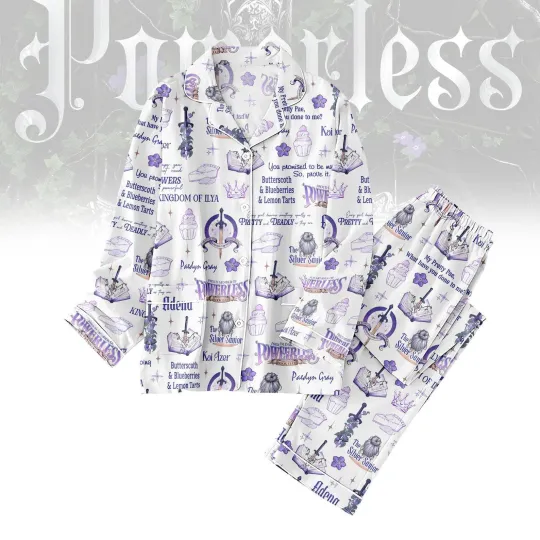Discover Powerless Book Pajama Set, Fantasy Bookish Sleepwear for Women