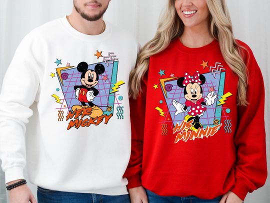 Discover Mickey & Minnie Valentine's Day Shirt, Disney His And Hers T-Shirt, Couple Be Mine Shirt, Disneyland Honeymoon Vacation Sweatshirt